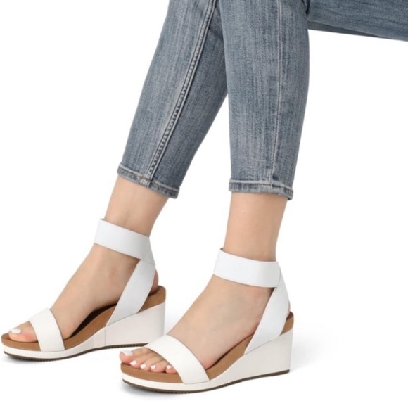 DREAM PAIRS Women's Elastica Ankle Strap Open Toe Platform Wedge Sandal NWOT 7.5 - Picture 1 of 10